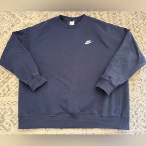 Nike Men's Navy Blue Club Fleece Crew